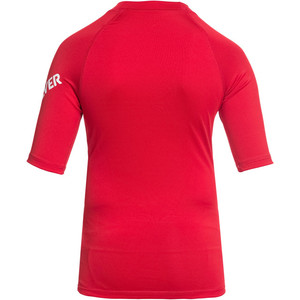 Quiksilver Boys All Time Short Sleeve Rash Vest QUICK RED EQBWR03006